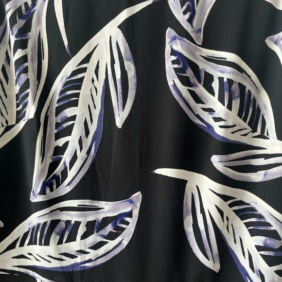 DKNY printed leaf sleeveless jumpsuit romper zip stretch summer women’s 8 medium - Picture 14 of 16